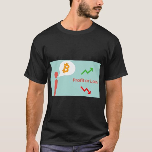 Bitcoin winst of verlies grafisch t-shirt (Voorkant)