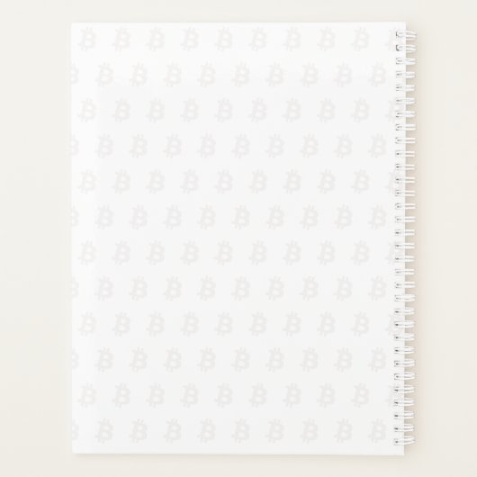 Bitcoin Wit Planner (Achterkant)