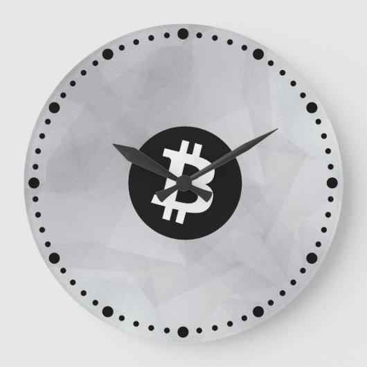 Bitcoin Witte Kristal Grote Klok (Voorkant)