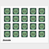 Bitcoin wordt de echte matrix? vierkante sticker (Vel)