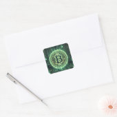 Bitcoin wordt de echte matrix? vierkante sticker (Envelop)