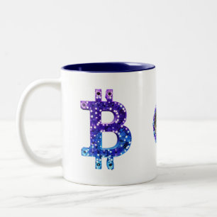 Bitcoin Xmas Tweekleurige Koffiemok
