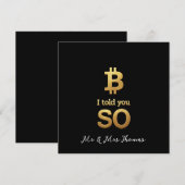 Bitcoin Zeg Maar Dat Ik Het Niet Heb Gezegd Beperk Kaart (Voorkant / Achterkant)