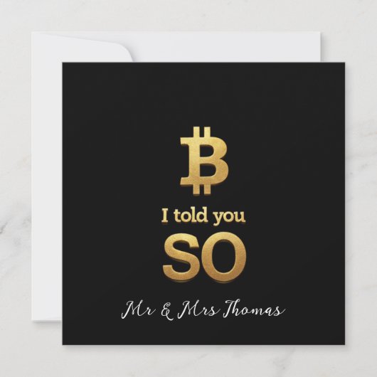 Bitcoin Zeg Maar Dat Ik Het Niet Heb Gezegd Beperk Kaart (Voorkant)