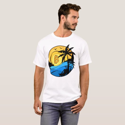 Bitcoin Zomer - Crypto munt T-shirt (Voorkant volledig)