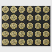 Bitcoin Zwarte Inpakpapier (Vlak)