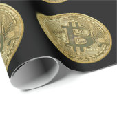 Bitcoin Zwarte Inpakpapier (Rol Hoek)
