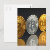 bitcoins  briefkaart (Voorkant / Achterkant)