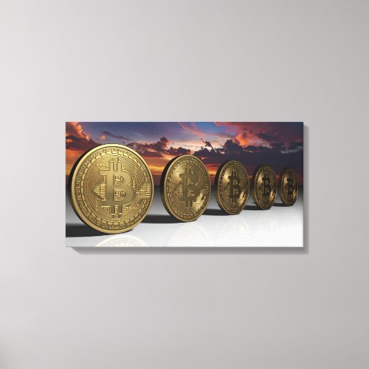Bitcoins Canvas Afdruk (Voorkant)