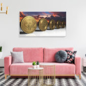 Bitcoins Canvas Afdruk (Insitu (Woonkamer))
