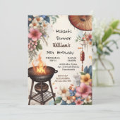 Bite Chef BBQ Japans Sushi Hibachi 30e verjaardag Kaart (Staand voorkant)