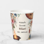 Bite Chef BBQ Japans Sushi Hibachi 30e verjaardag Papieren Bekers (Voorkant)