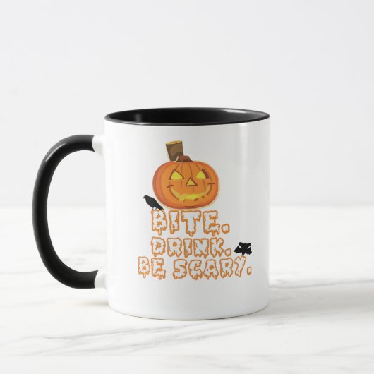Bite Drink Be Scary Halloween Mok (Links)