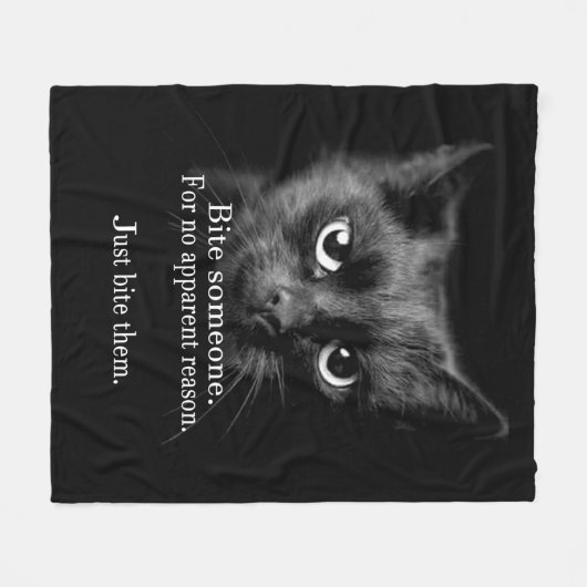 BITE EM.. DOE HET ALLEMAAL! FLEECE BLANKET (Voorkant (Horizontaal))