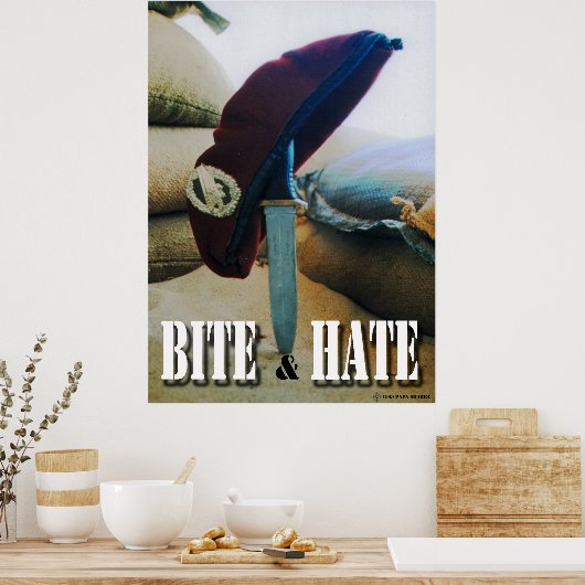 Bite en haat poster (Keuken)