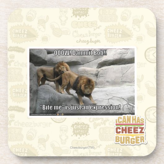 Bite, ik ben gewoon een uitdrukking. bier onderzetter (Voorkant)