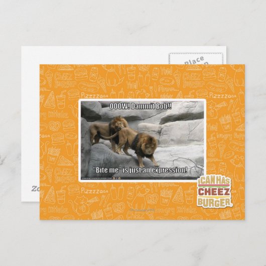 Bite, ik ben gewoon een uitdrukking. briefkaart (Voorkant / Achterkant)