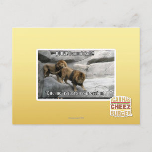 Bite, ik ben gewoon een uitdrukking. briefkaart