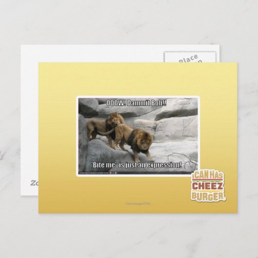 Bite, ik ben gewoon een uitdrukking. briefkaart (Voorkant / Achterkant)