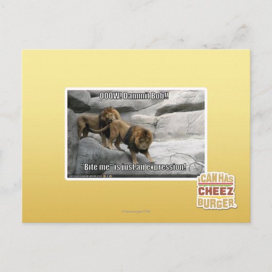 Bite, ik ben gewoon een uitdrukking. briefkaart (Voorkant)