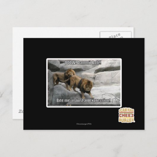 Bite, ik ben gewoon een uitdrukking. briefkaart (Voorkant / Achterkant)