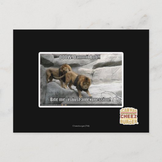 Bite, ik ben gewoon een uitdrukking. briefkaart (Voorkant)