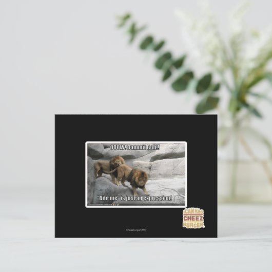 Bite, ik ben gewoon een uitdrukking. briefkaart (Staand voorkant)