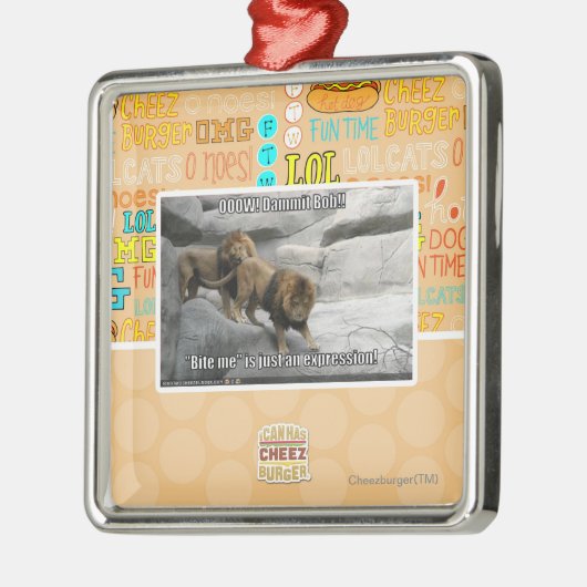 Bite, ik ben gewoon een uitdrukking. metalen ornament (Links)