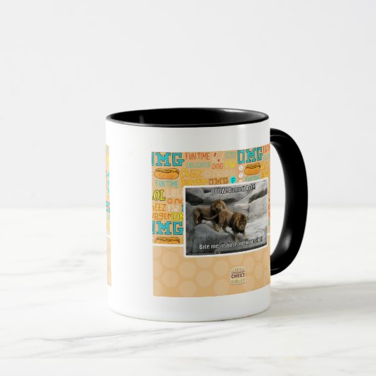 Bite, ik ben gewoon een uitdrukking. mok (Voorkant rechts)