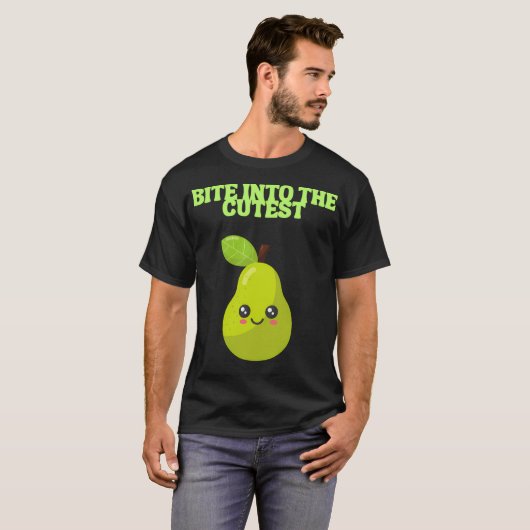 Bite Into The Cutest-Kawaii Pear-Classic Version T-shirt (Voorkant volledig)