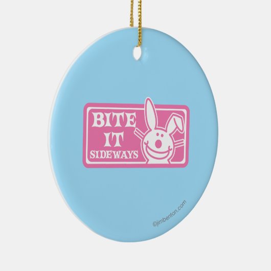 Bite it Sideways Keramisch Ornament (Rechts)