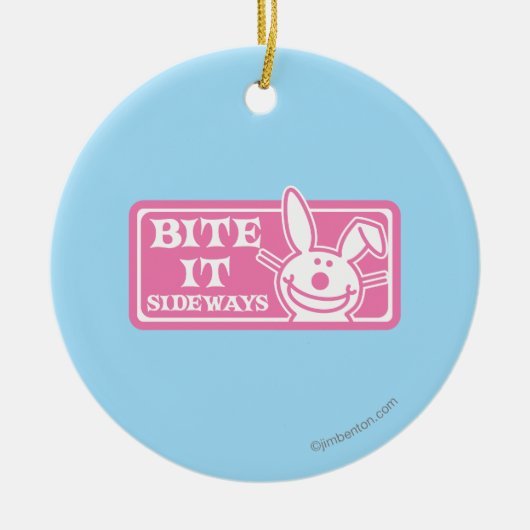 Bite it Sideways Keramisch Ornament (Voorkant)