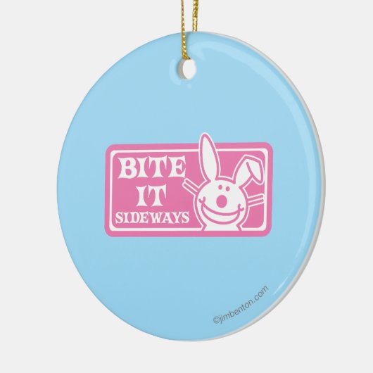 Bite it Sideways Keramisch Ornament (Links)