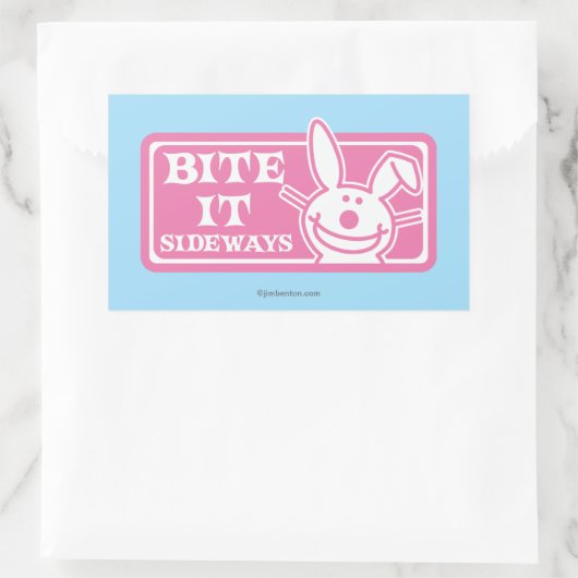 Bite it Sideways Rechthoekige Sticker (Tas)