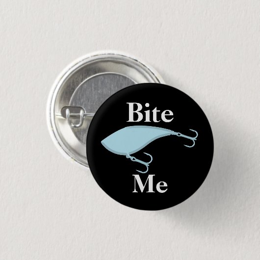 Bite me Baby Blue Vist Lure Ronde Button 3,2 Cm (Voorkant /achterkant)