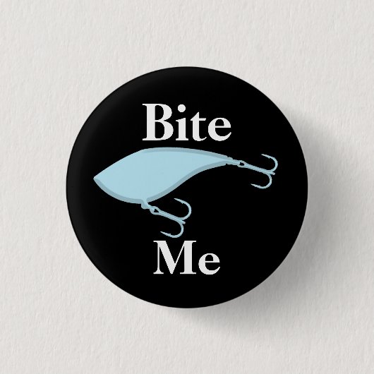 Bite me Baby Blue Vist Lure Ronde Button 3,2 Cm (Voorkant)