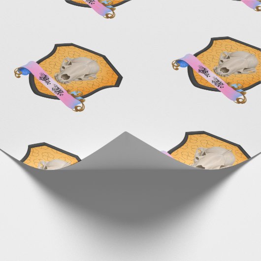 Bite Me Badger Skull Cadeaupapier (Hoek)