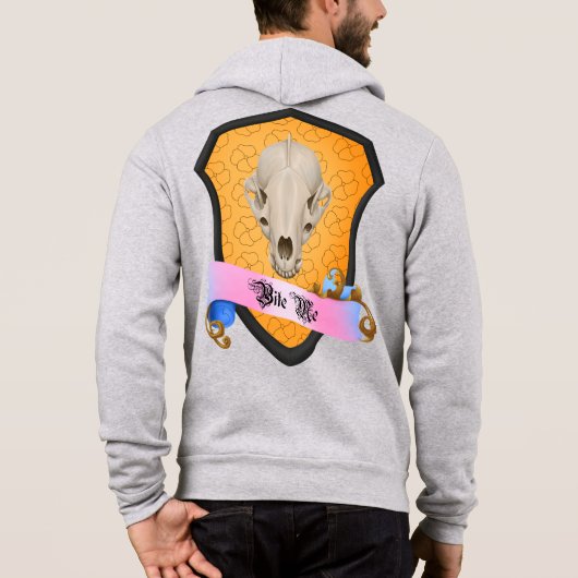 Bite Me Badger Skull Hoodie (Achterkant)