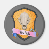 Bite Me Badger Skull Magneet (Voorkant)