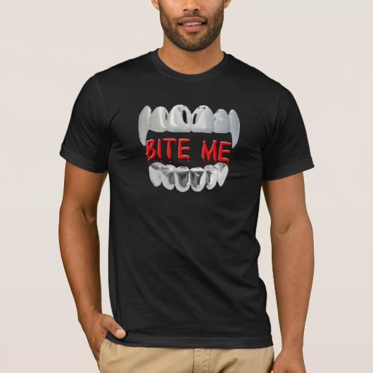 Bite me bloed en het Shirt van de tanden (Voorkant)