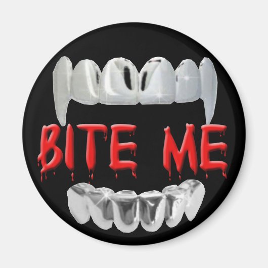 Bite me bloed en tanden magneet (Voorkant)