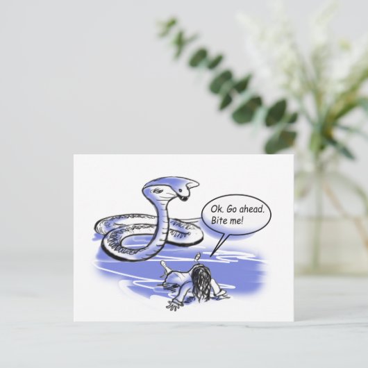 Bite me briefkaart (Staand voorkant)