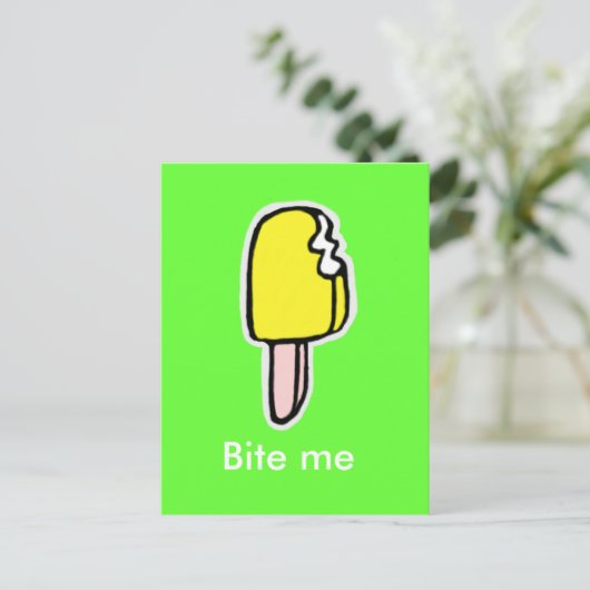 Bite me briefkaart (Staand voorkant)