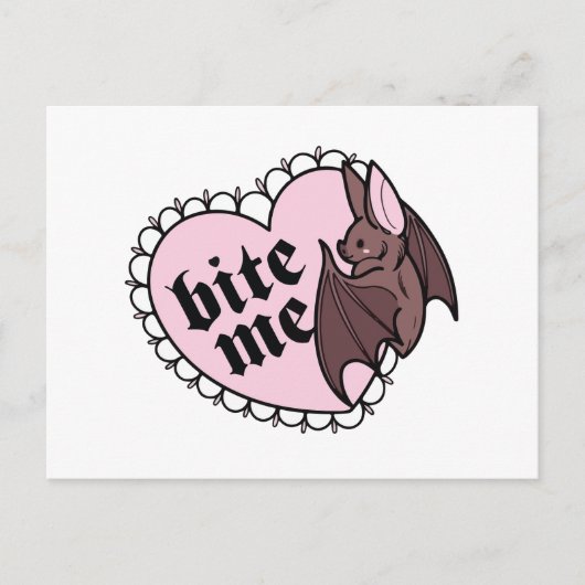 Bite me briefkaart (Voorkant)