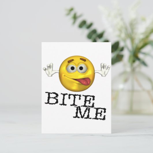 Bite me! briefkaart (Staand voorkant)