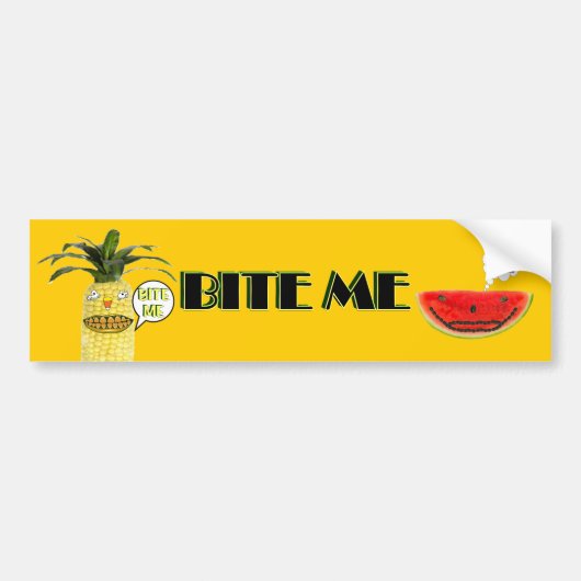 Bite me Bumpersticker (Voorkant)