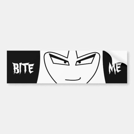 BITE ME Bumpersticker (Voorkant)