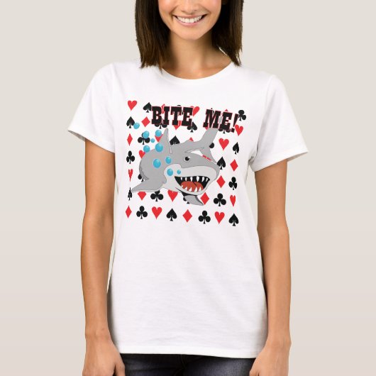 Bite me Card Shark T-shirt (Voorkant)