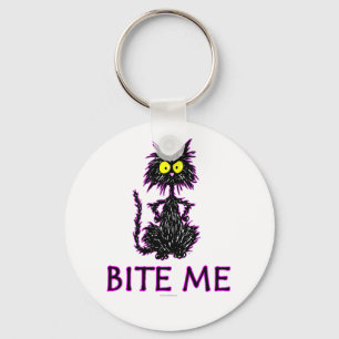 Bite me! Cat Cft-Design Sleutelhanger