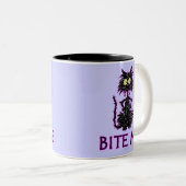 Bite me! Cat Cft-Design Tweekleurige Koffiemok (Voorkant rechts)